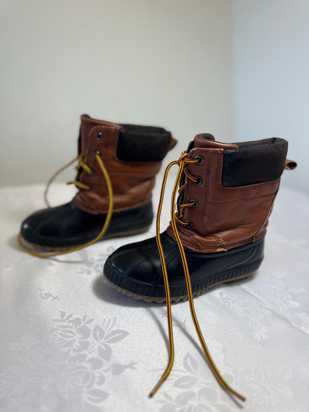 Baby Gap Toddler Duck Boots Winter Insulated 9T/10T Brown Black